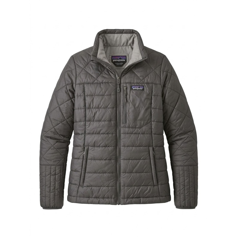 Patagonia Radalie Jacket Womens Small Forge Grey Quilted Full Zip 27690 FA19